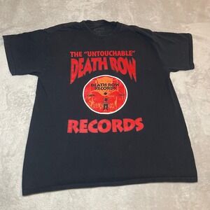 Death Row Records The Untouchable Graphic T-Shirt Mens Large Black Red Hip Hop